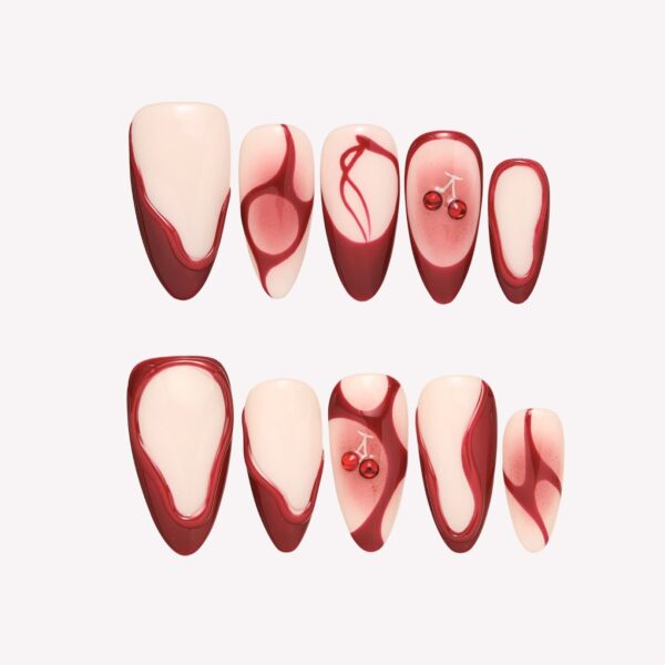 CherryRum-ErsaNailsPressOnNails_1 Cherry Rum