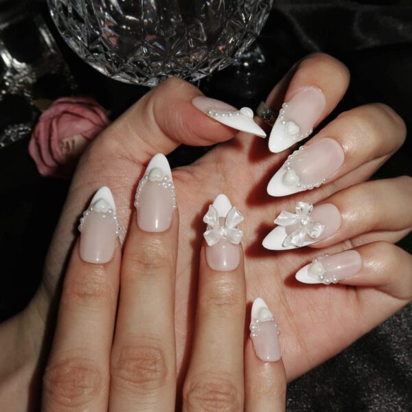 WhiteRibbon-ErsaNailsPressOnNails_4 WhiteRibbon-ErsaNailsPressOnNails_4